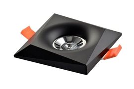 LORENZO zápustné svítidlo 1x GU10 50W bez zdroje 9,7cm hranaté IP20, černé