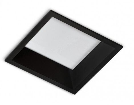 AIDA podhledové svítidlo LED 10W 700lm 3000K 10cm hranaté IP20, černé 1
