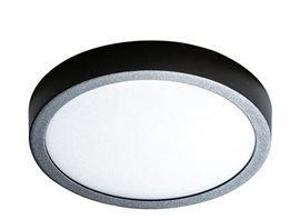 MALTA přisazené svítidlo LED 18W 1600lm 4000K 22cm kulaté IP20, černé
