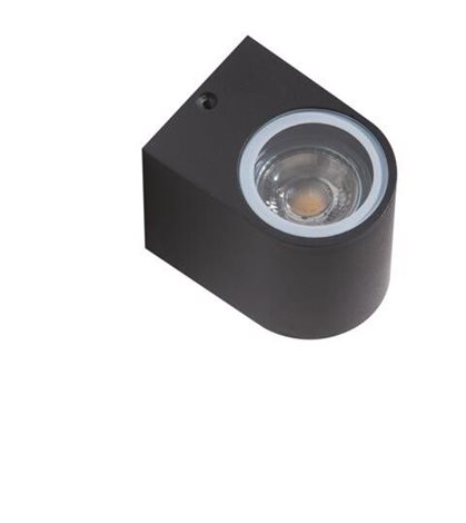 RIMINI 1 venkovní nástěnné svítidlo 1x GU10 35W bez zdroje kulaté IP54, černé 5
