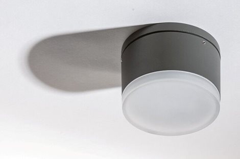 APULIA venkovní přisazené svítidlo LED 10W 800lm 3000K 10,8cm kulaté IP54, tmavě šedé 2
