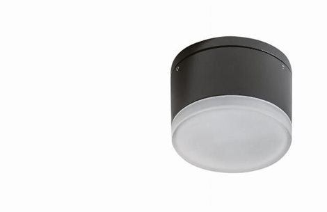 APULIA venkovní přisazené svítidlo LED 10W 800lm 3000K 10,8cm kulaté IP54, tmavě šedé 3