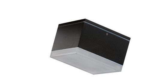APULIA venkovní přisazené svítidlo LED 10W 800lm 3000K 10,8cm hranaté IP54, černé 3