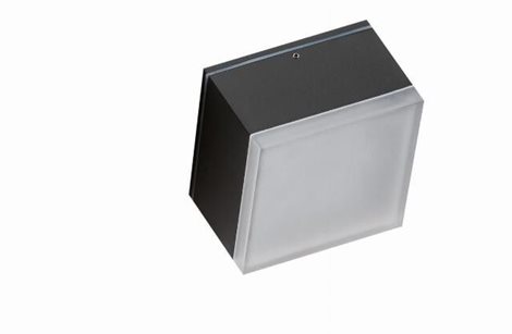 APULIA venkovní přisazené svítidlo LED 10W 800lm 3000K 10,8cm hranaté IP54, tmavě šedé 3