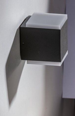 ARBAX venkovní nástěnné svítidlo LED 12W 1000lm 3000K 11cm hranaté IP54, tmavě šedé 2