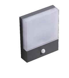 CIVITA venkovní nástěnné svítidlo se senzorem LED 12W 800lm 3000K IP54, tmavě šedé