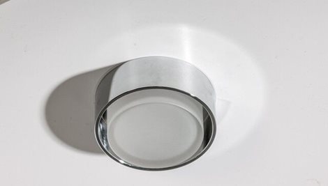 KASTORIA koupelnové zápustné svítidlo LED 7W 550lm 3000K 10cm kulaté IP44, chromové 3