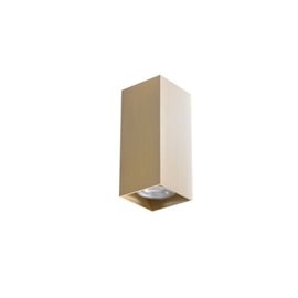 VELIA nástěnné bodové svítidlo 2x GU10 50W bez zdroje 15,5cm hranaté IP20, mosazné