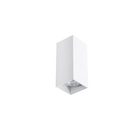 VELIA nástěnné bodové svítidlo 2x GU10 50W bez zdroje 15,5cm hranaté IP20, bílé