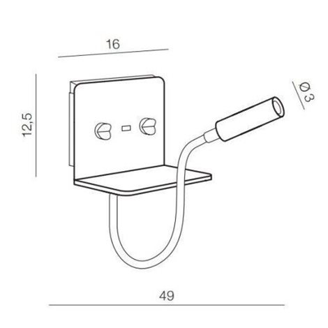 VERA nástěnné bodové svítidlo LED 6W 510lm + 5W 255lm 3000K IP20, bílé 4