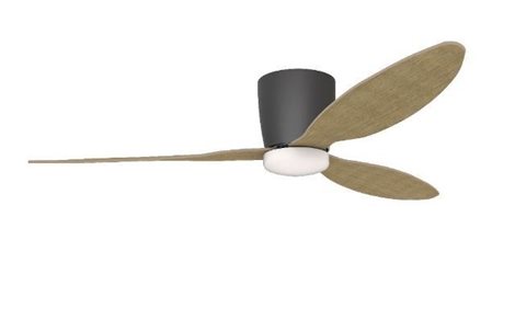 VENETI stropní svítidlo s ventilárem 18W 600lm 3000/4000/5500K CCT 106cm IP20, černé/teak + ovladač 2