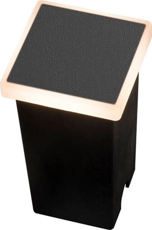 ALF venkovní zápustné svítidlo do zdi LED 2,3W 250lm 3000K hranaté IP65, černé 1