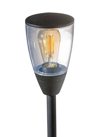 RASMUS venkovní sloupkové svítidlo 1x E27 40W bez zdroje 80cm IP65, černé 5