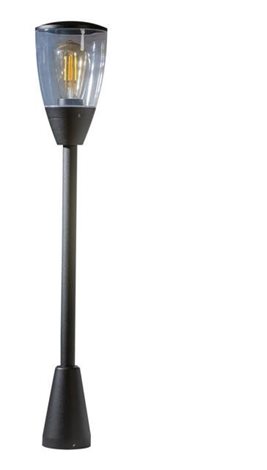RASMUS venkovní sloupkové svítidlo 1x E27 40W bez zdroje 80cm IP65, černé 6