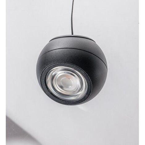 SKYE závěsné bodové svítidlo LED 12W 950lm 3000K 11cm kulaté IP20, černé 4
