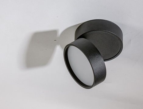 MONA přisazené svítidlo LED 12W 840lm 3000K kulaté IP20, černé 3