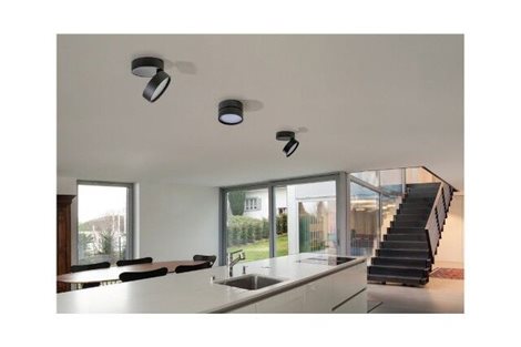 MONA přisazené svítidlo LED 18W 1000lm 3000K kulaté IP20, černé 2
