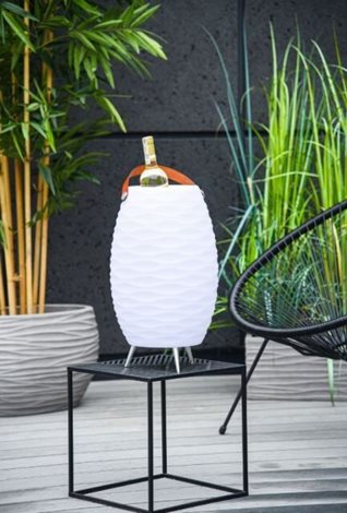 BOOMBOX venkovní přenosná lampa LED 5W + 1,8W 400lm 3000K RGB stmívatelná 50cm IP44, bílá 2