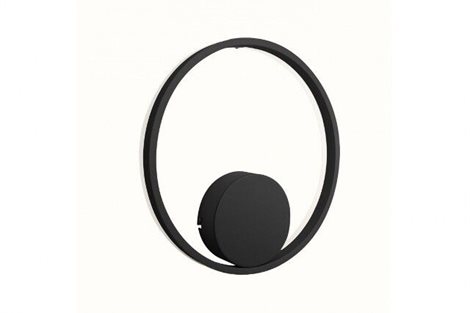 HALO nástěnné svítidlo LED 30W 2200lm 3000K 40cm kulaté IP20, černé 3