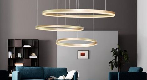 HALO stropní svítidlo LED 130W 11100lm 3000K stmívatelné kulaté IP20, zlaté 2