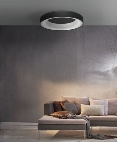 Solvent R SMART přisazené svítidlo LED 120W 7680lm 3000-6000K 110cm kulaté IP20, černé + ovladač 6