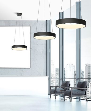 Sovana závěsné svítidlo LED 50W 2750lm 2700-6500K 55cm kulaté IP20, šedé + ovladač 4