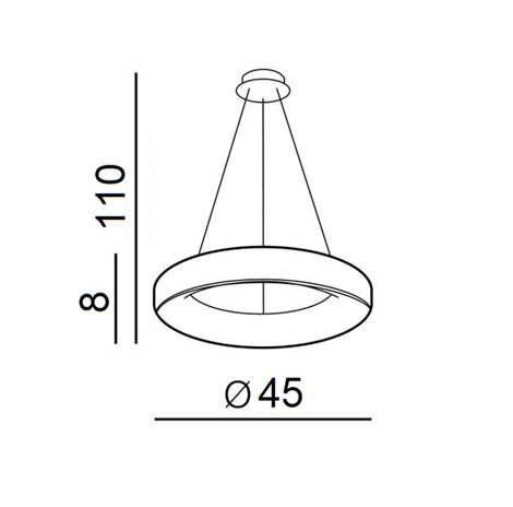 Sovana SMART závěsné svítidlo LED 40W 2200lm 3000-6500K 45cm kulaté IP20, šedé 8