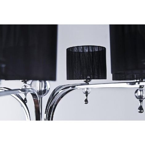 IMPRESS závěsné svítidlo 7x E27 50W bez zdroje 80cm IP20, černá/chrom 4