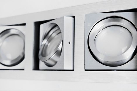 PACO podhledové svítidlo 3x GU10 50W bez zdroje 25,5cm IP20, hliníkové 3
