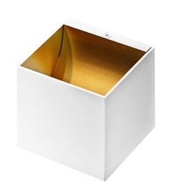 MARS nástěnné svítidlo 1x G9 40W bez zdroje 10cm hranaté IP20, bílá/zlatá