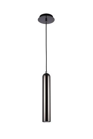 Tubo 1 závěsné svítidlo 1x GU10 50W bez zdroje 13cm IP20, černá/chrom 1