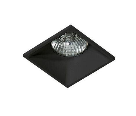 PIO podhledové svítidlo 1x GU10 50W bez zdroje 7,6cm hranaté IP20, černé 2