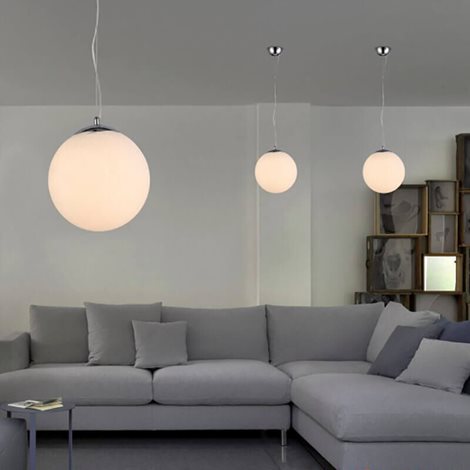 White ball závěsné svítidlo 1x E27 40W bez zdroje 40cm IP20, bílé 3