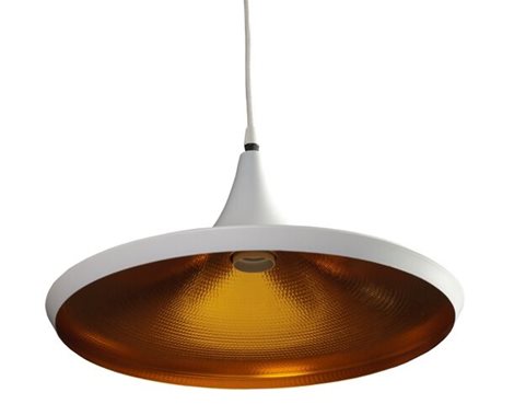 Chink závěsné svítidlo 1x E27 40W bez zdroje 36cm IP20, bílá/zlatá 2