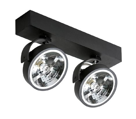 Jerry 2 12V přisazené bodové svítidlo 2x GU10 50W bez zdroje IP20, černé