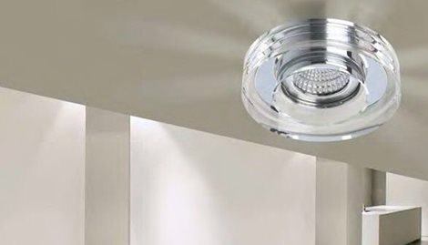 Vektor zápustné svítidlo 1x GU10 50W bez zdroje 10cm kulaté IP20, křišťálové 3
