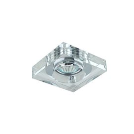 Vektor zápustné svítidlo 1x GU10 50W bez zdroje 10cm hranaté IP20, křišťálové
