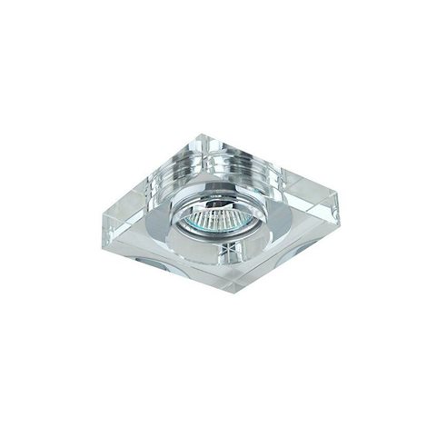 Vektor zápustné svítidlo 1x GU10 50W bez zdroje 10cm hranaté IP20, křišťálové 1