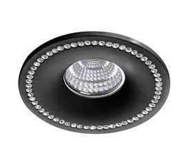 Simon Round zápustné svítidlo 1x GU10 50W bez zdroje 9,8cm kulaté IP20, černé