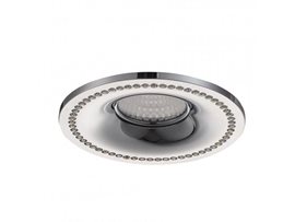 Simon Round zápustné svítidlo 1x GU10 50W bez zdroje 9,8cm kulaté IP20, chromové