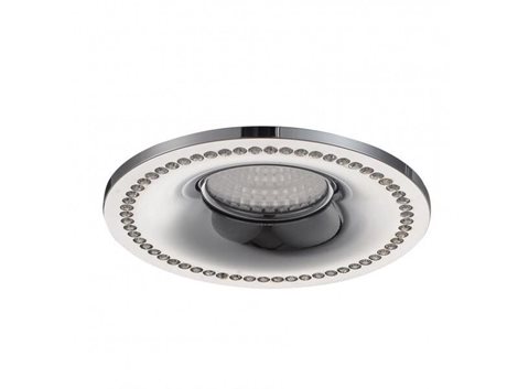 Simon Round zápustné svítidlo 1x GU10 50W bez zdroje 9,8cm kulaté IP20, chromové 1