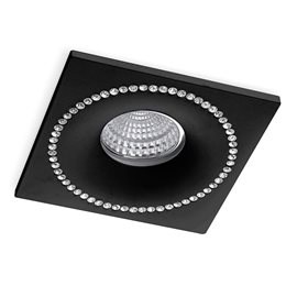 Simon Square zápustné svítidlo 1x GU10 50W bez zdroje 9,8cm hranaté IP20, černé