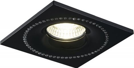 Simon Square zápustné svítidlo 1x GU10 50W bez zdroje 9,8cm hranaté IP20, černé 2