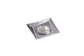 Mira podhledové svítidlo 1x GU10 50W bez zdroje 8cm hranaté IP20, chrom/křišťál
