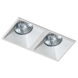 Pio 2 podhledové svítidlo  2x GU10 50W bez zdroje 16cm hranaté IP20, bílé