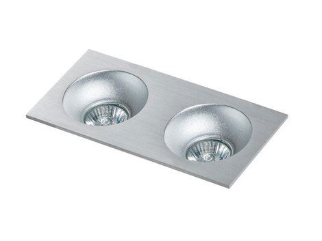Hugo 2 podhledové svítidlo 2x GU10 50W bez zdroje 23,3cm hranaté IP20, hliníkové  2