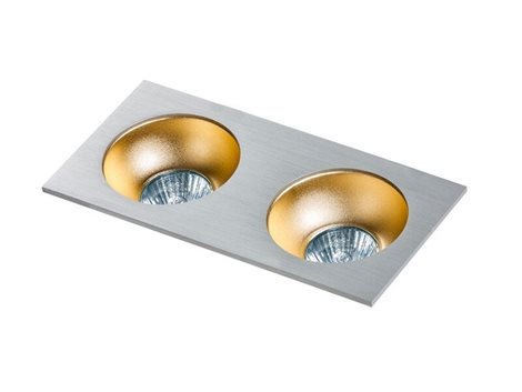 Hugo 2 podhledové svítidlo 2x GU10 50W bez zdroje 23,3cm hranaté IP20, hliníkové  3