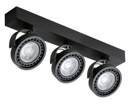 Jerry 3 230V přisazené bodové svítidlo 3x GU10 50W bez zdroje 50cm IP20, černé