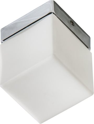 Mil koupelnové stropní svítidlo LED 6W 470lm 3000K 10cm hranaté IP44, chromové 3