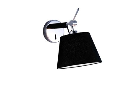 Zyta XS ALU nástěnná lampa s vypínačem 1x E27 60W bez zdroje IP20, hliník/černá 1